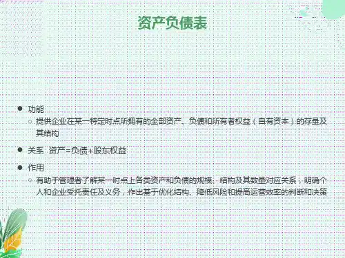 上市公司财务报表分析大全清晰版