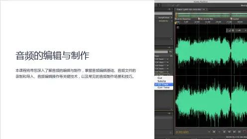 《音频的编辑与制作》课件