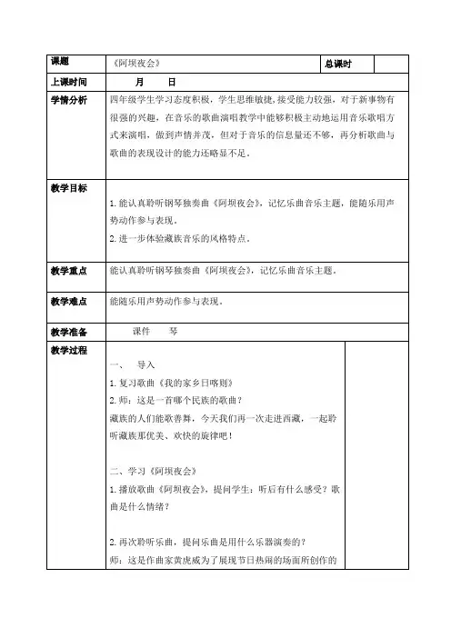 《阿坝夜会》