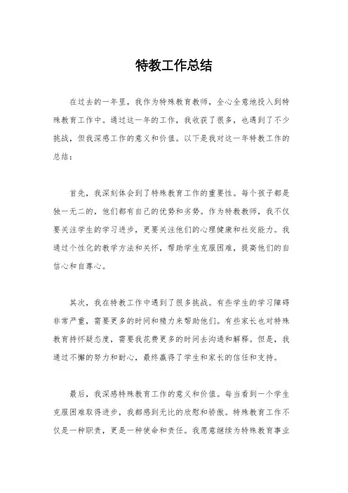 特教工作总结