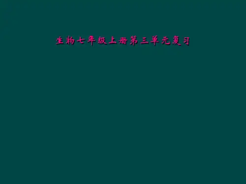 生物七年级上册第三单元复习