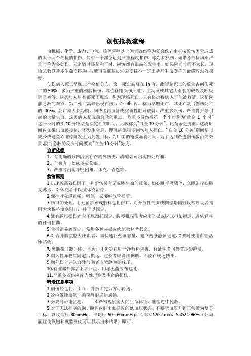 各类创伤抢救流程图