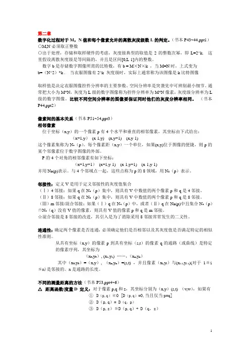 数字图像处理期末复习(中文版)