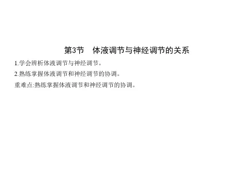 人教版高中生物选择性必修第1册 第3章 体液调节 第3节 体液调节与神经调节的关系 (2)
