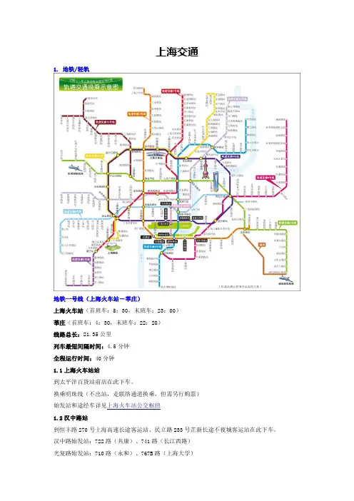 上海轨道交通(附世博地铁图)