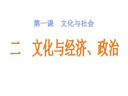 人教版高二政治必修课件- 文化与经济政治的关系