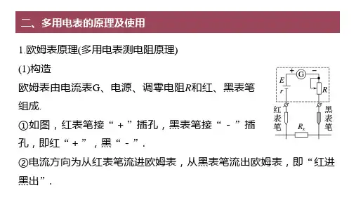 欧姆表原理及应用(高中物理实验专题课件)