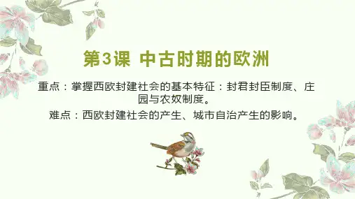 3中古时期的欧洲(教学课件)——高中历史人教统编版必修中外历史纲要下册 
