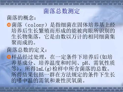 菌落总数测定