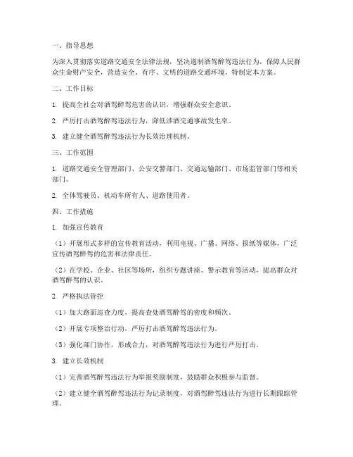 酒驾专项方案