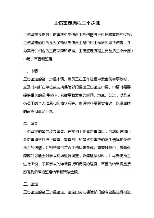工伤鉴定流程三个步骤