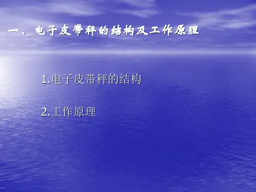 电子皮带秤的结构及工作原理
