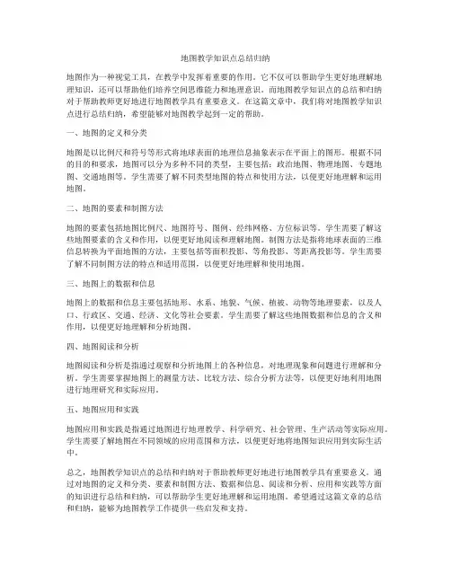 地图教学知识点总结归纳