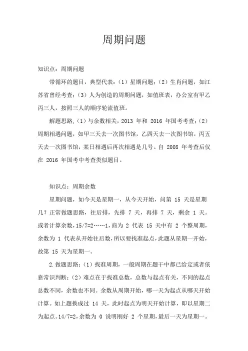 周期问题