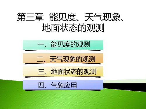 第3章  能见度、天气现象、地面状态的观测