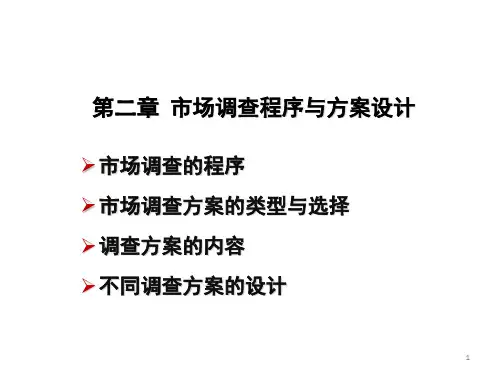 第二章市场调查程序与方案设计