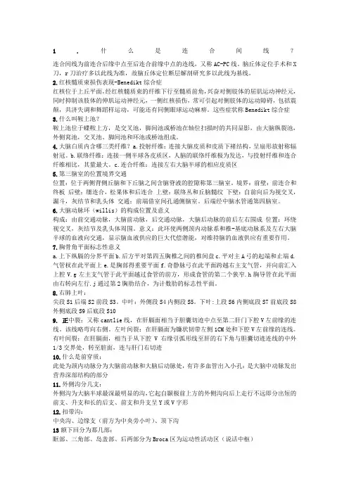 断层解剖学复习