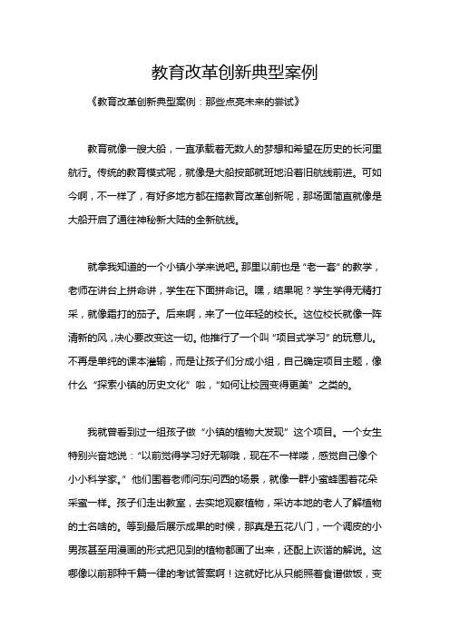 教育改革创新典型案例