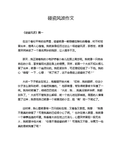 碰瓷风波作文
