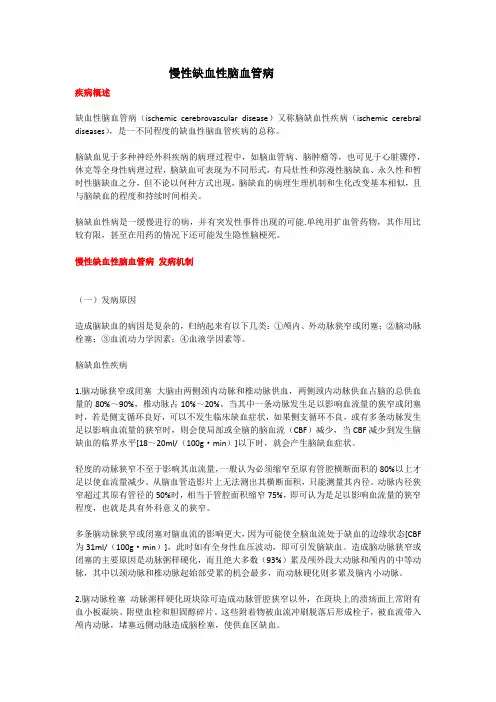 慢性缺血性脑血管病(教学及宣教)