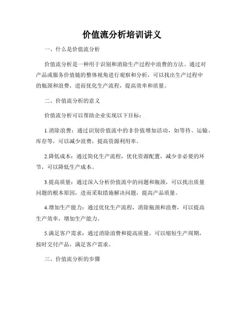 价值流分析培训讲义
