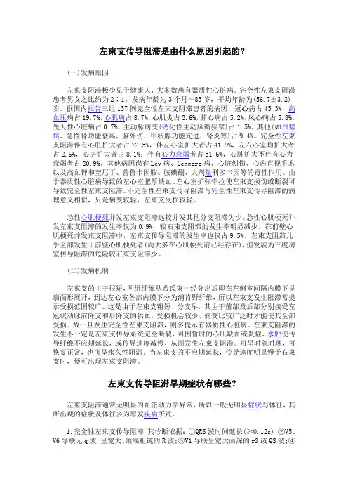 左束支传导阻滞