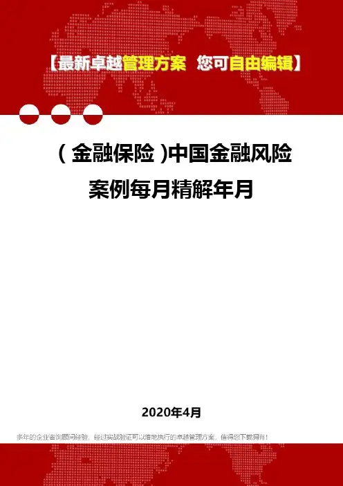 (金融保险)中国金融风险案例每月精解年月