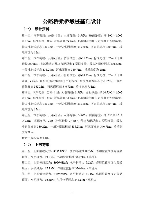 公路桥梁桩基础设计