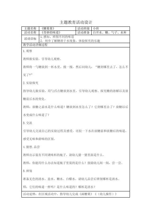 奇妙的味道(科学)