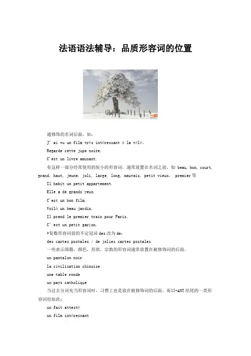 法语语法辅导