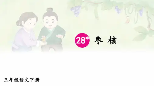 部编人教版语文三年级下册第28课《枣核》课件PPT