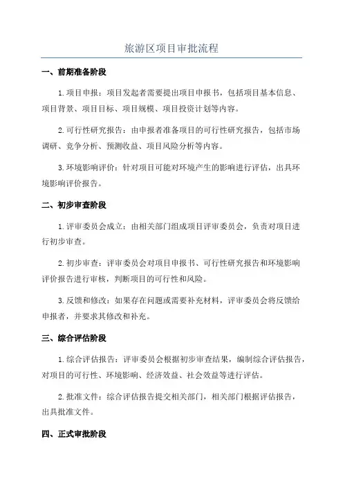 旅游区项目审批流程