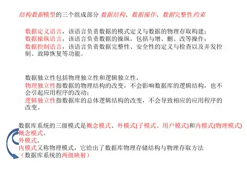 全国二级C公共基础知识(数据库设计基础)PPT课件