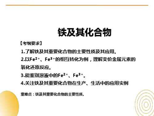 高三复习铁及其化合物(公开课)