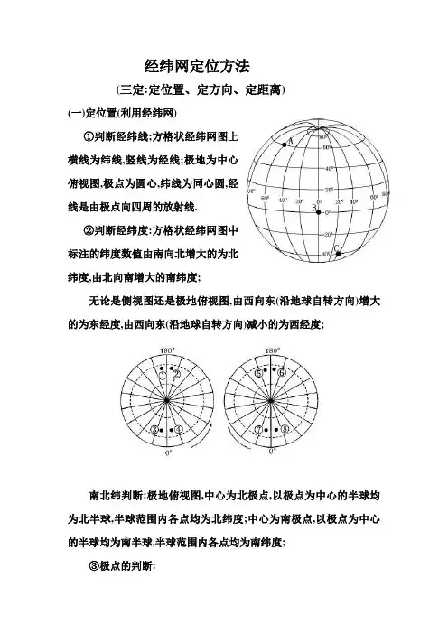 经纬网 定位方法