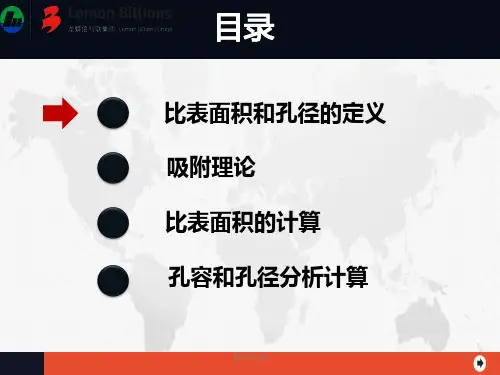 比表面积及孔径分析简介