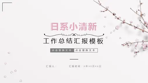 日系小清新工作总结汇报PPT模板