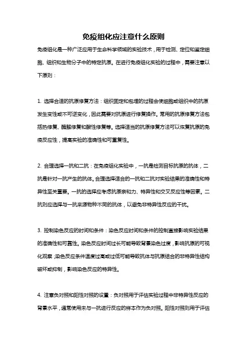 免疫组化应注意什么原则