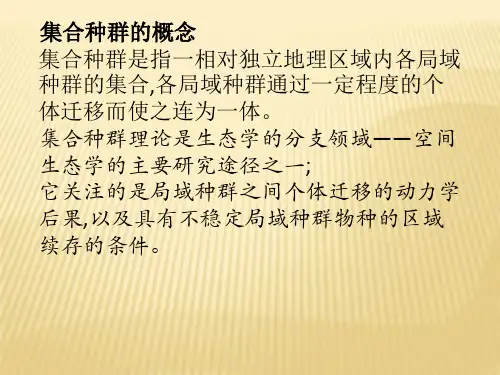 生态学复合种群的课件