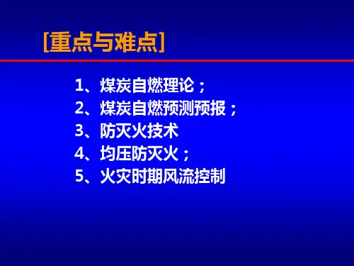 矿井火灾防治教学课件PPT