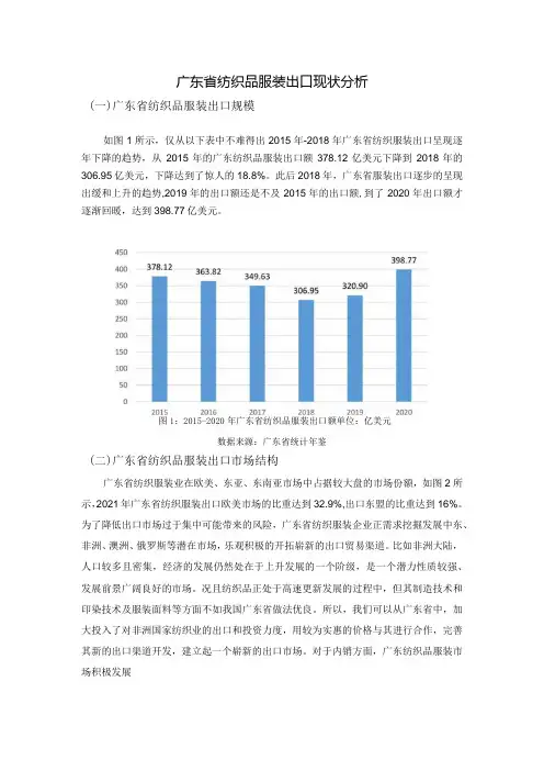 广东省纺织品服装出口现状分析