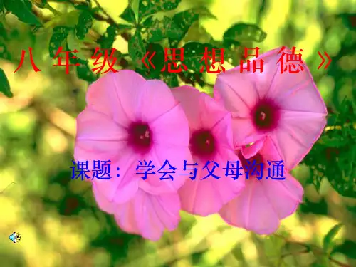 思想品德：1.1.2《学会与父母沟通》课件2(鲁教版八年级上册)