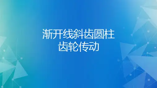 渐开线斜齿圆柱齿轮传动