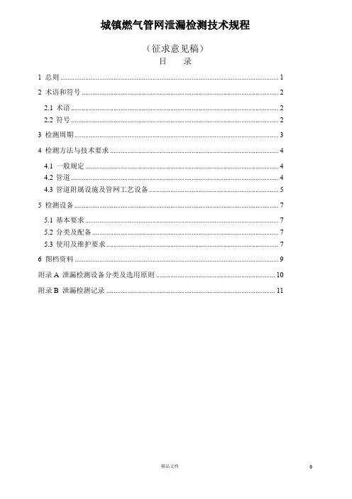 城镇燃气管网泄漏检测技术规程银川.