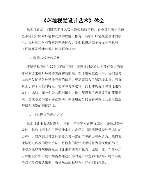 《环境视觉设计艺术》体会