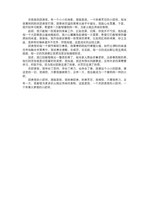厨房里的小厨师