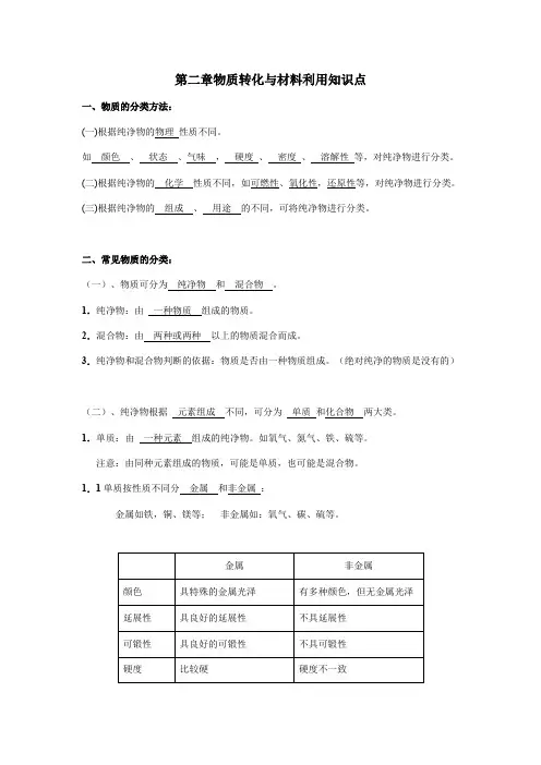 浙教版科学九上第二章