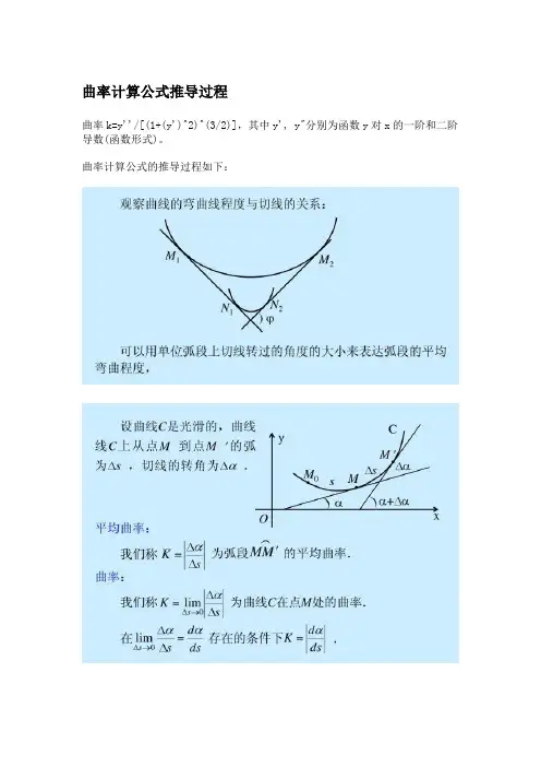 曲率计算公式推导过程