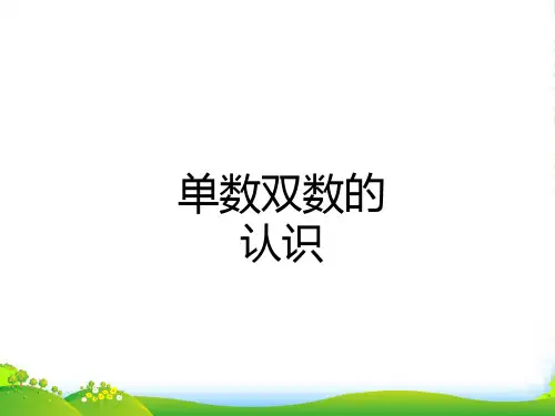 一年级《单数双数的认识》奥数课件