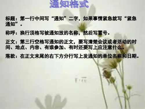 通知,请假条,留言条格式